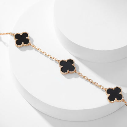 [Lumi Jewels]CLOVERS THE 10-MOTIFS ONYX NECKLACE