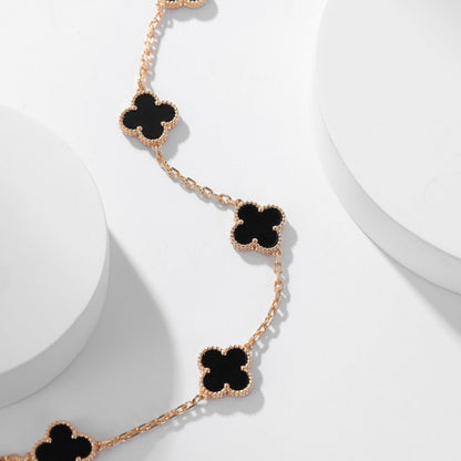 [Lumi Jewels]CLOVERS THE 10-MOTIFS ONYX NECKLACE