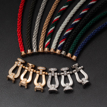 [Lumi Jewels]FORCE LARGE HORSESHOE FULL DIAMOND BRACELET ROSE GOLD