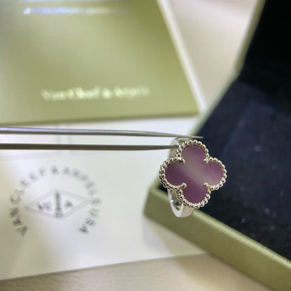 [Lumi Jewels]BAGUE TRÈFLE VIOLET POURPRE