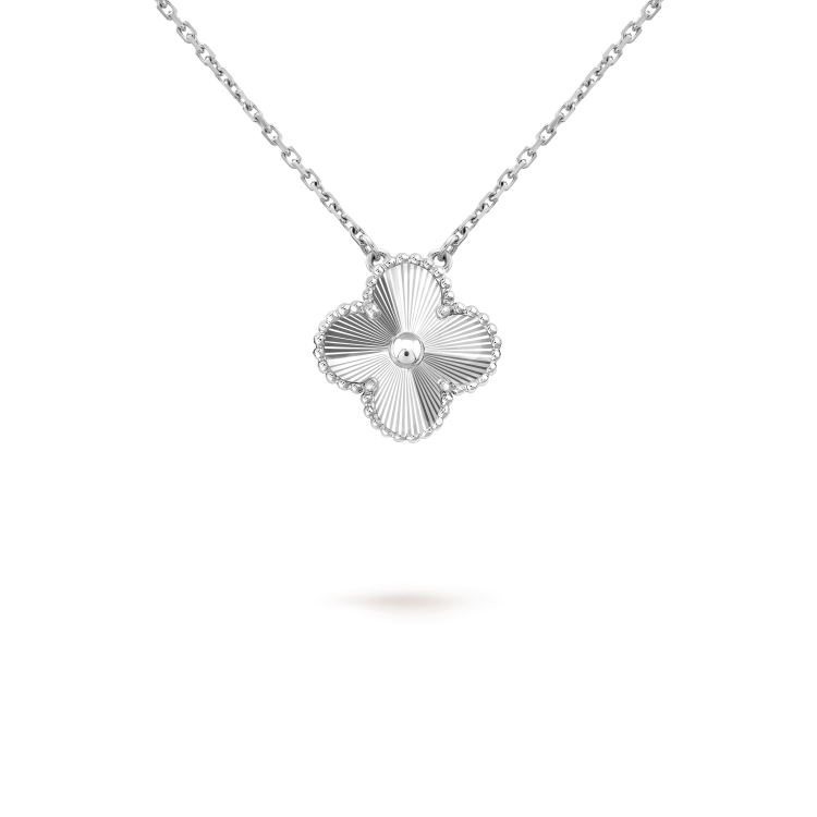 [Lumi Jewels]COLLIER TRÈFLE 15 MM LASER ARGENTÉ