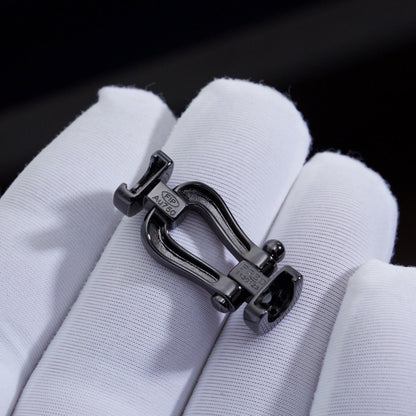 [Lumi Jewels]BRACELET SAMURAI NOIR EN FER À CHEVAL GRANDE SÉRIE FORCE