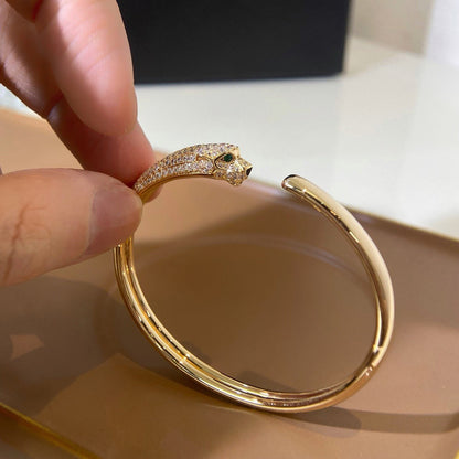 [Lumi Jewelry]PANTHERE HALF DIAMOND OPEN BRACELET