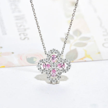 [Lumi Jewels]LOOP NECKLACE FULL MOTIF DIAMOND 16MM MULTIPLE COLORS