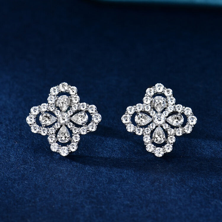 [Lumi Jewels]BOUCLES D'OREILLES CRÉOLES MOTIF COMPLET DIAMANT 16MM