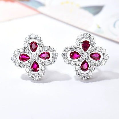 [Lumi Jewels]BOUCLES D'OREILLES CRÉOLES MOTIF COMPLET DIAMANT 16MM