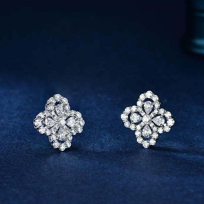 [Lumi Jewels]BOUCLES D'OREILLES CRÉOLES MOTIF COMPLET DIAMANT 16MM