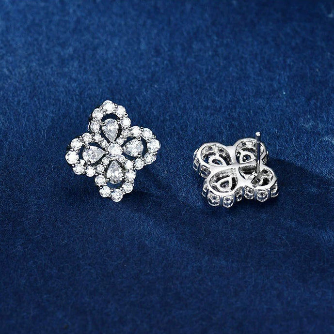 [Lumi Jewels]BOUCLES D'OREILLES CRÉOLES MOTIF COMPLET DIAMANT 16MM