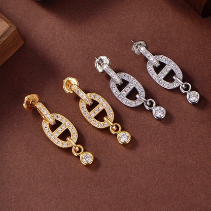 [Lumi Jewels]HM CHAINE DIAMOND EARRINGS