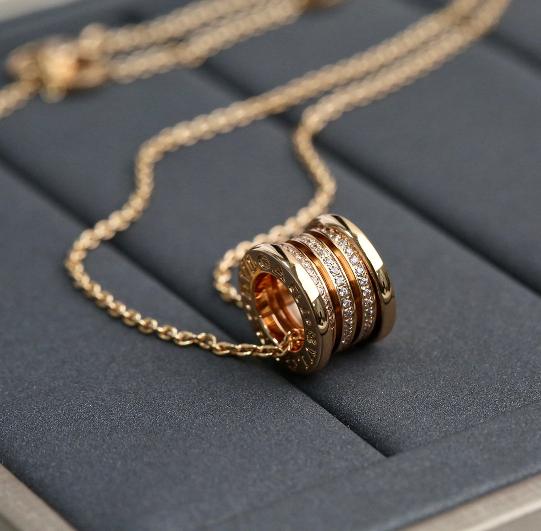 [Lumi Jewels]ZERO 1 PINK GOLD DIAMOND NECKLACE