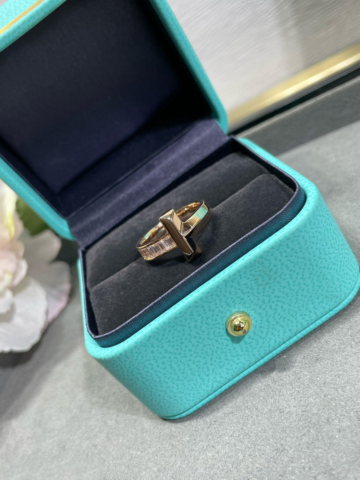 [Lumi Jewelry]T1 WIDE 4.5MM DIAMOND RING