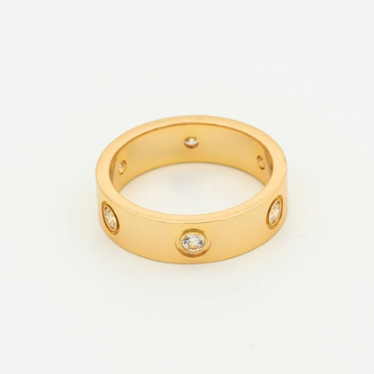 [Lumi Jewels]BAGUE LOVE 5.5MM 6 DIAMANTS OR ROSE