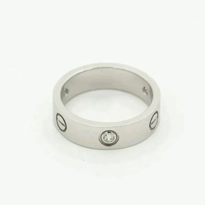 [Lumi Jewels]LOVE RING 5.5MM 3 DIAMONDS SILVER