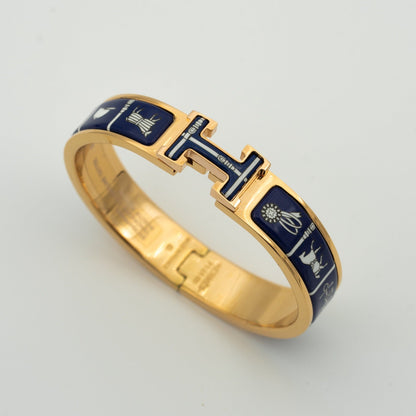 [Lumi Jewels]BRACELET H EN CÉRAMIQUE BLEUE