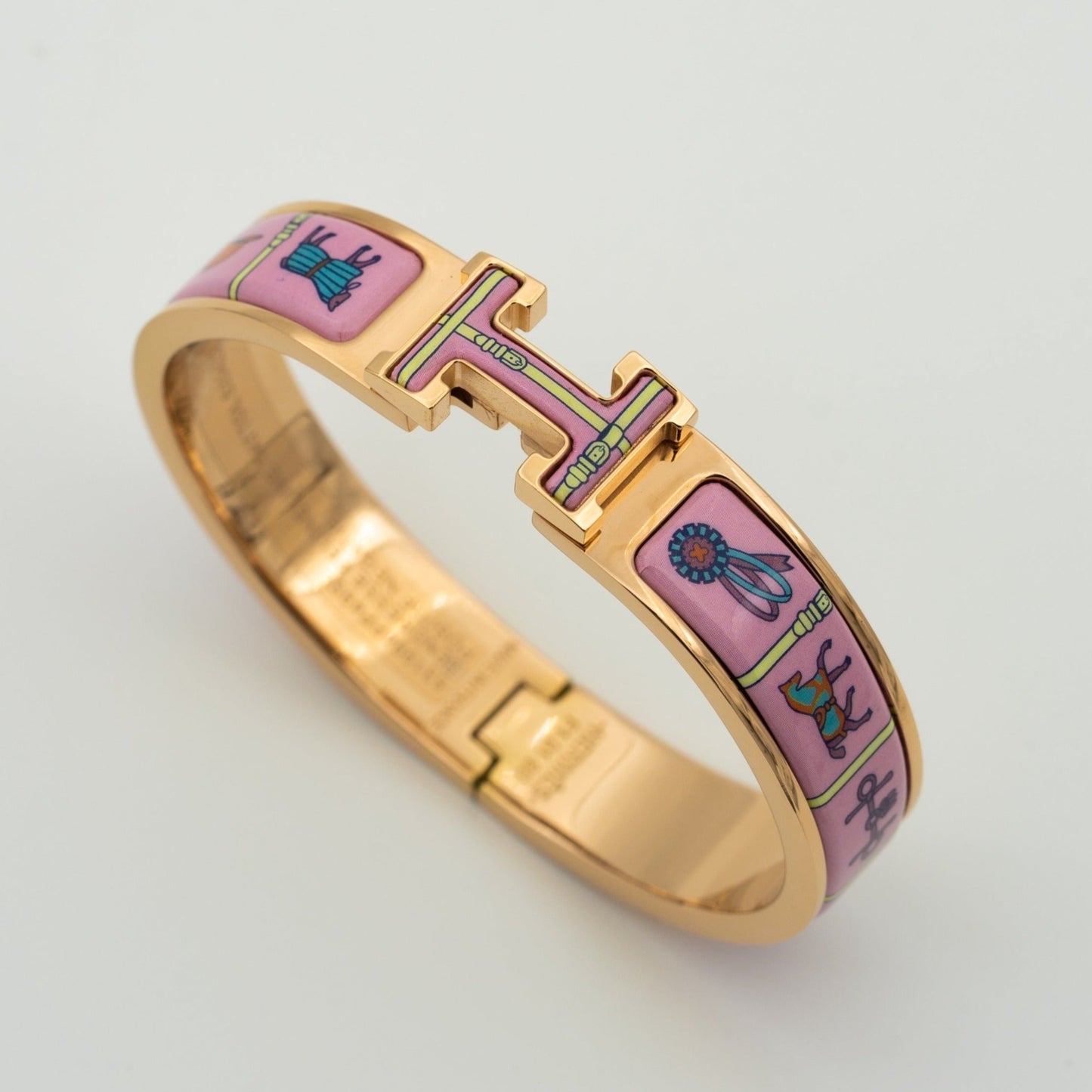 [Lumi Jewels]BRACELET H OR ROSE CÉRAMIQUE ROSE