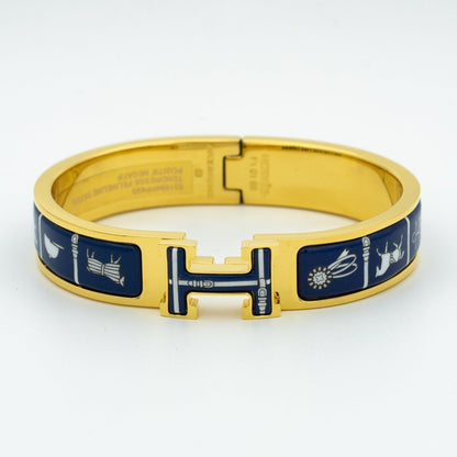 [Lumi Jewels]BRACELET H EN CÉRAMIQUE BLEUE