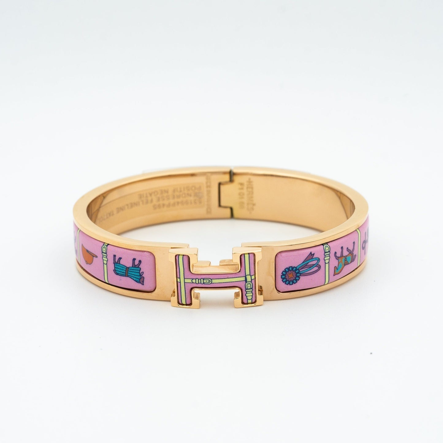 [Lumi Jewels]BRACELET H OR ROSE CÉRAMIQUE ROSE