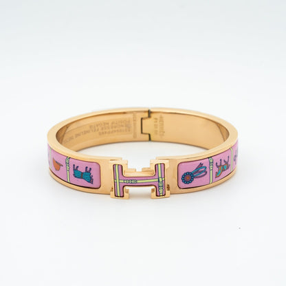 [Lumi Jewels]BRACELET H OR ROSE CÉRAMIQUE ROSE