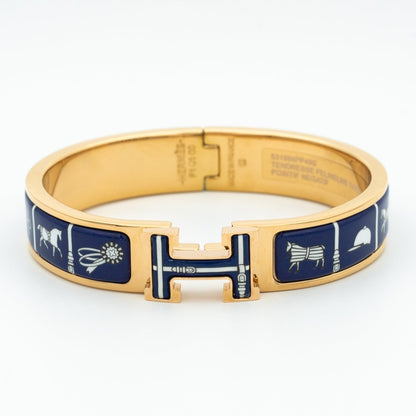 [Lumi Jewels]BRACELET H EN CÉRAMIQUE BLEUE