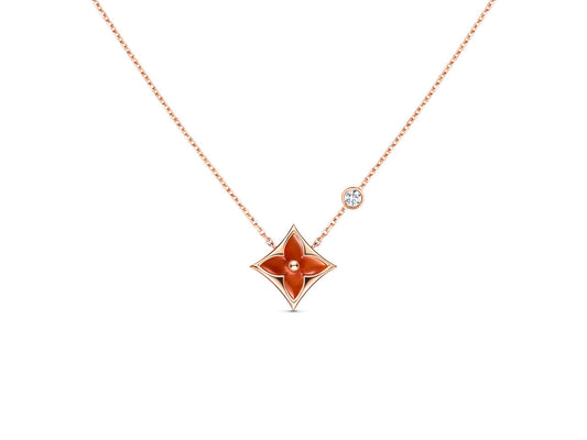 [Lumi Jewels]STAR NECKLACE PINK GOLD 1 DIAMOND