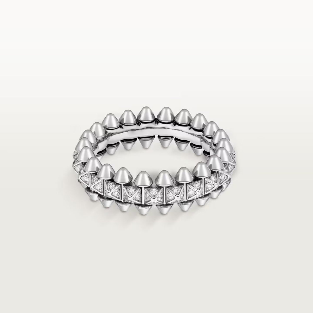 [Lumi Jewelry]CLASH 6.4MM SMALL FULL DIAMOND RING