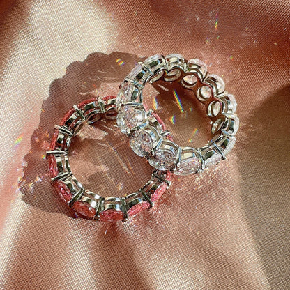 [Lumi Jewels]Dainty Elongated Cushion Cut Tennis Ring