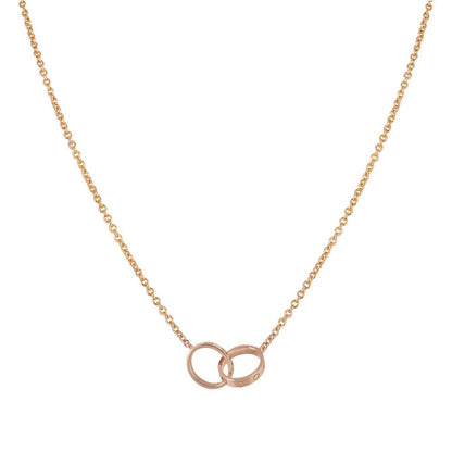[Lumi Jewels]COLLIER AMOUR DOUBLE ANNEAU OR ROSE
