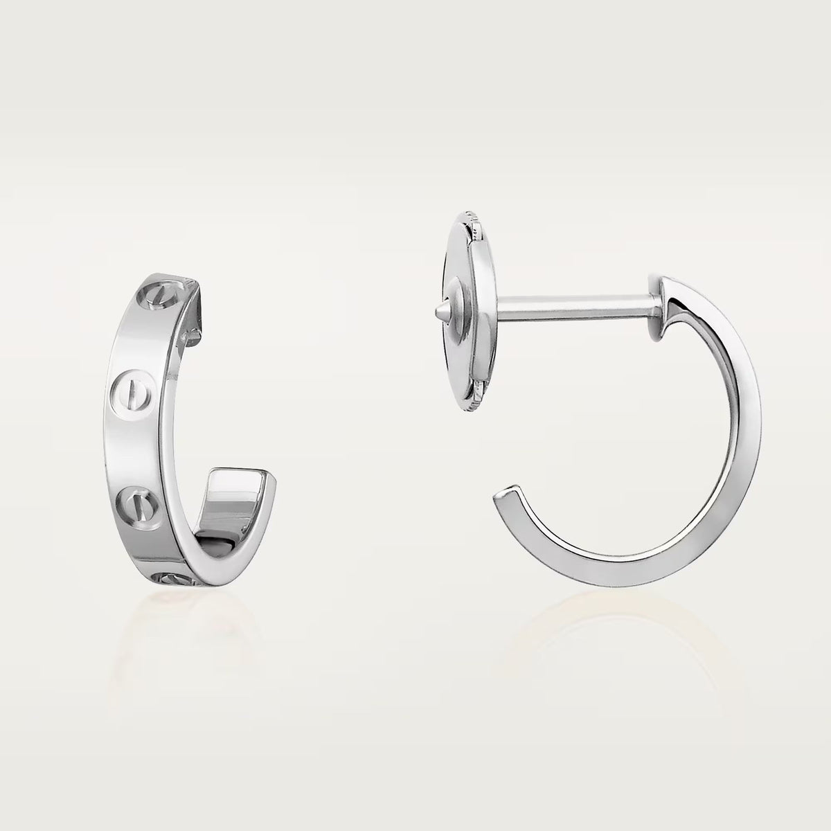 [Lumi Jewelry]LOVE EARRINGS 2.65 MM NO DIAMOND SMALL