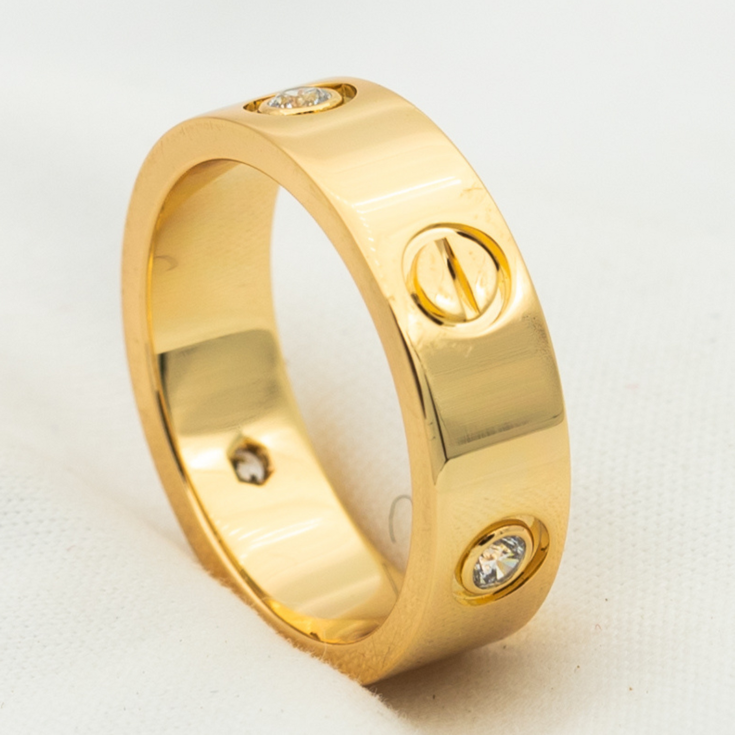 [Lumi Jewels]BAGUE LOVE 5.5MM 3 DIAMANTS OR ROSE
