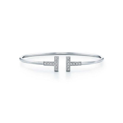 [Lumi Jewelry]T BRACELET 1.8MM DIAMOND SILVER
