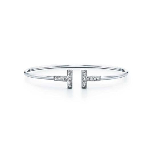 [Lumi Jewelry]T BRACELET 1.8MM DIAMOND SILVER