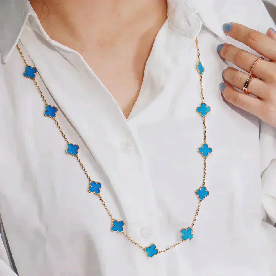 [Lumi Jewels]CLOVER 20 MOTIFS TURQUOISE DORÉ