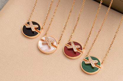 [Lumi Jewels]JEUX COLLIER DIAMANT OR ROSE