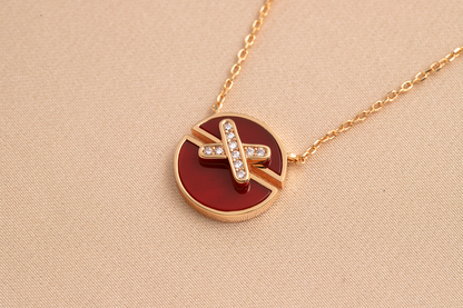 [Lumi Jewels]JEUX COLLIER DIAMANT OR ROSE