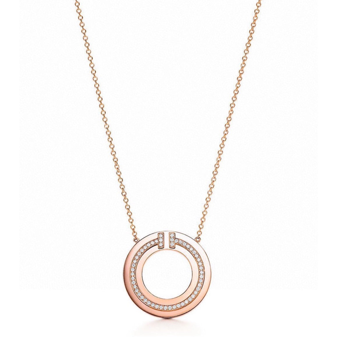 [Lumi Jewelry]DIAMOND AND MOTHER OF PEARL CIRCLE PENDANT