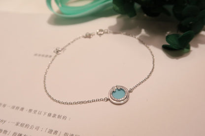 [Lumi Jewelry]DIAMOND CIRCLE PINK GOLD BRACELET
