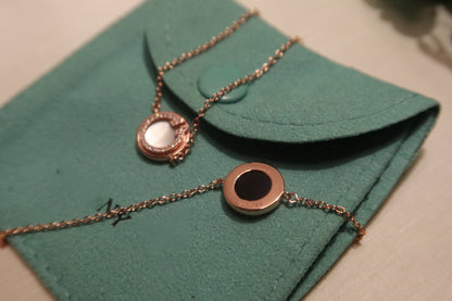 [Lumi Jewelry]DIAMOND CIRCLE PINK GOLD BRACELET