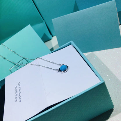 [Lumi Jewelry]YARD TURQUOISE NECKLACE SILVER