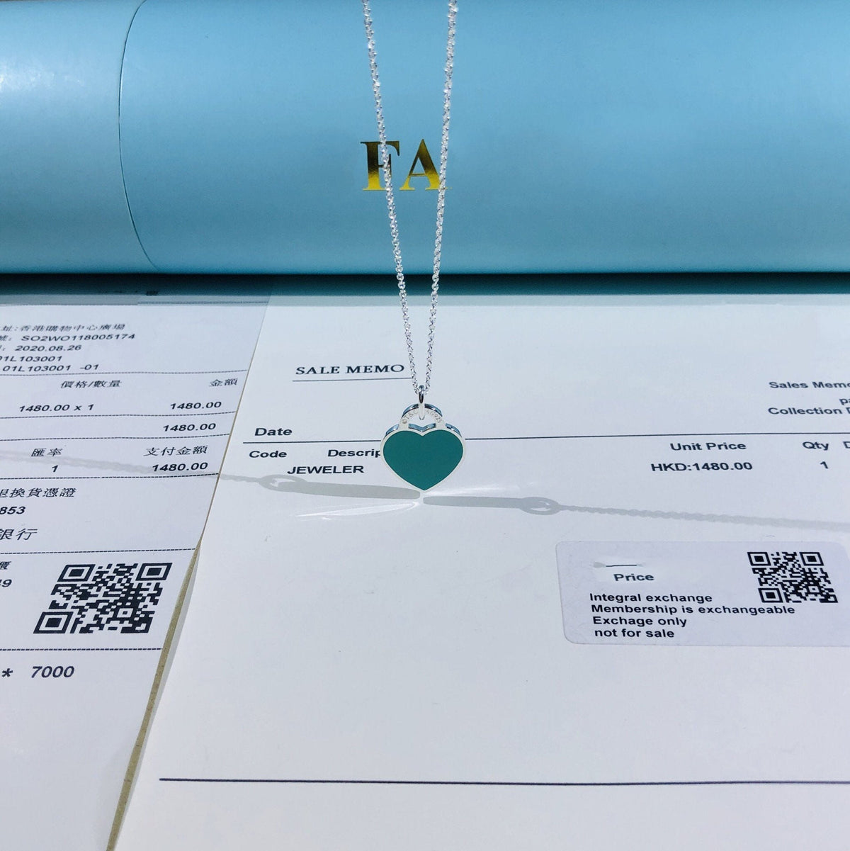 [Lumi Jewelry]SMALL HEART TAG PENDANT STERLING SILVER