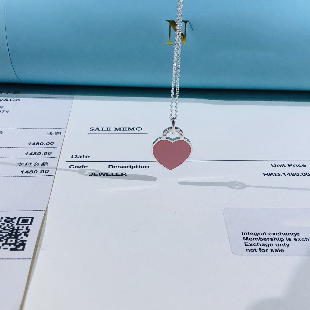 [Lumi Jewelry]SMALL HEART TAG PENDANT STERLING SILVER