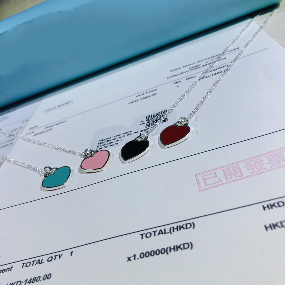 [Lumi Jewelry]SMALL HEART TAG PENDANT STERLING SILVER