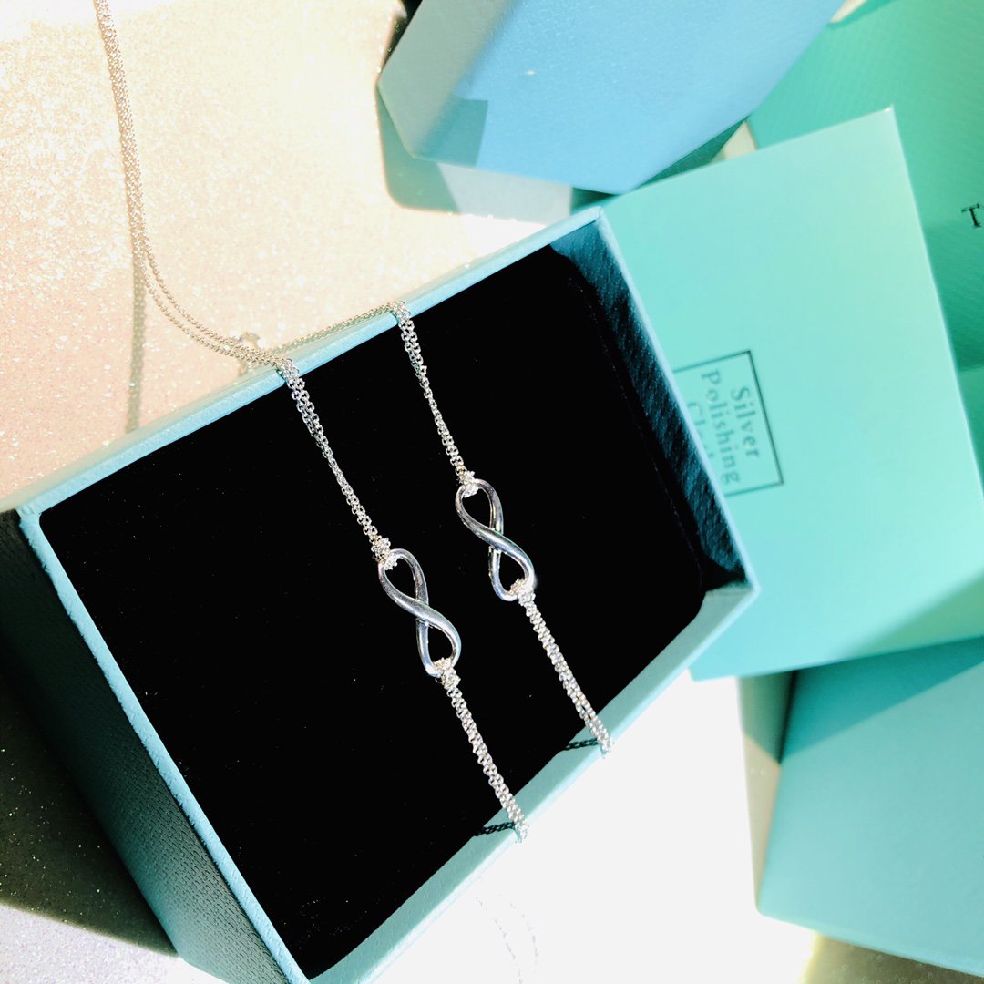 [Lumi Jewelry]SILVER INFINITY DOUBLE CHAIN NECKLACE