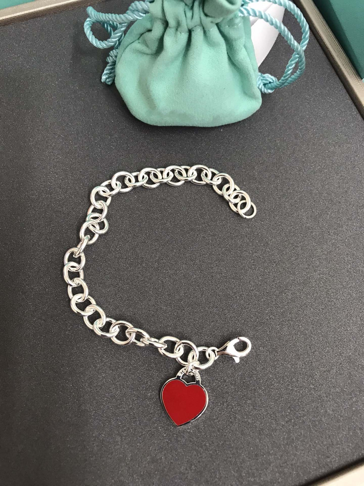 [Lumi Jewelry]HEART TAG BRACELET SILVER MEDIUM