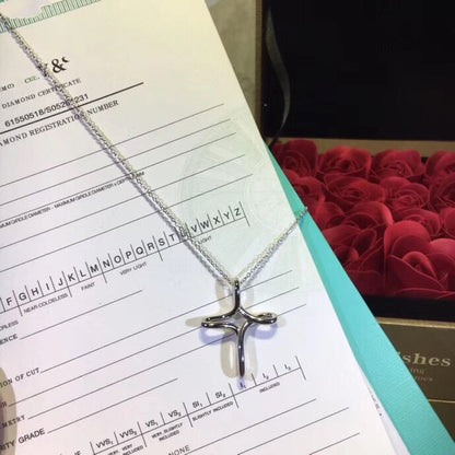 [Lumi Jewelry]CROSS NECKLACE STERLING SILVER MATERIAL