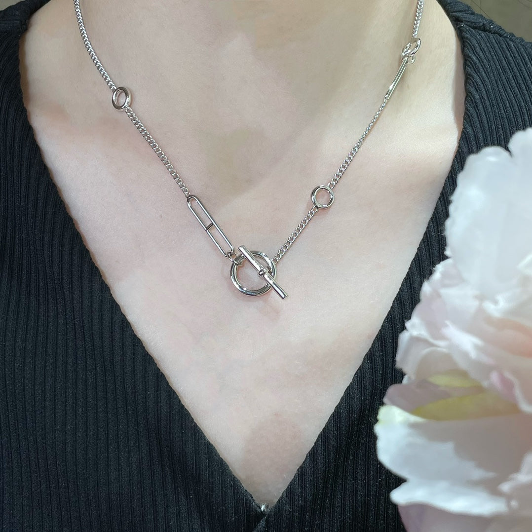 [Lumi Jewels]HM CHAÎNE ANCRE CŒUR EN ARGENT MASSIF