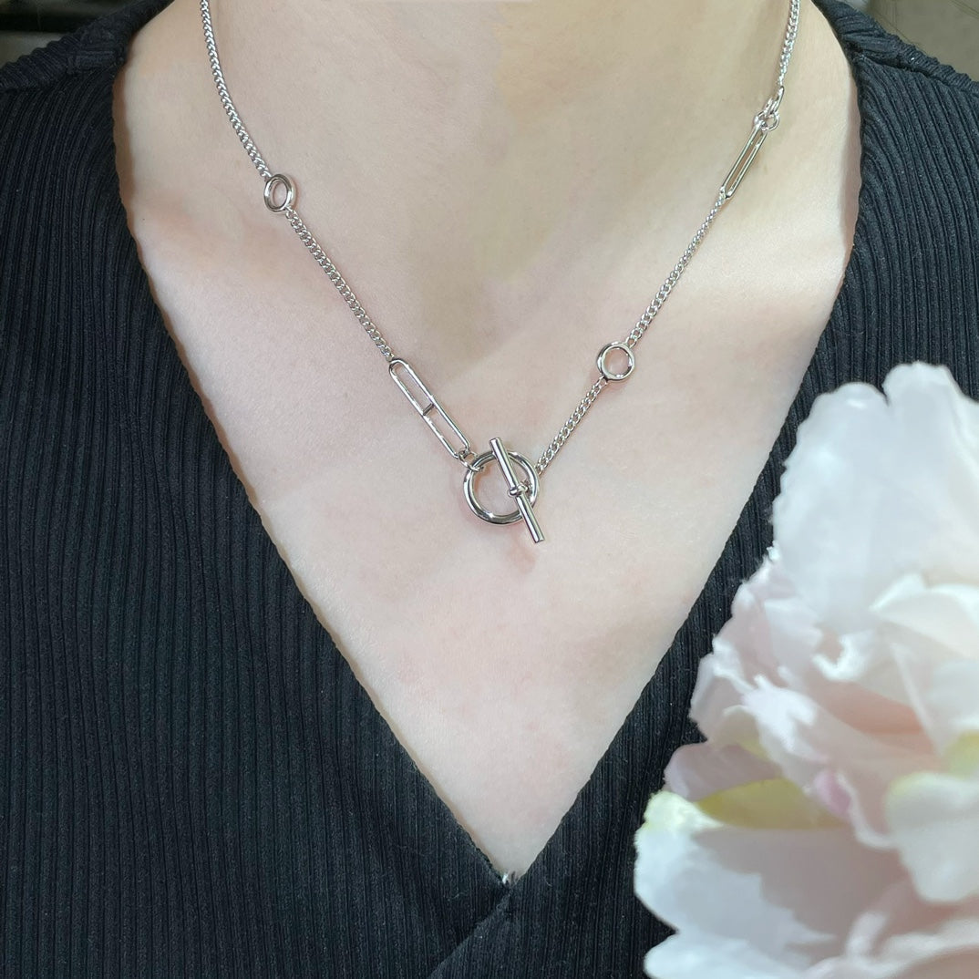 [Lumi Jewels]HM CHAÎNE ANCRE CŒUR EN ARGENT MASSIF