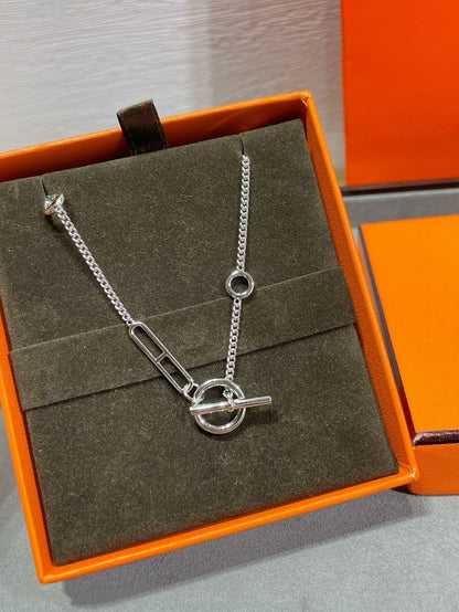 [Lumi Jewels]HM CHAÎNE ANCRE CŒUR EN ARGENT MASSIF