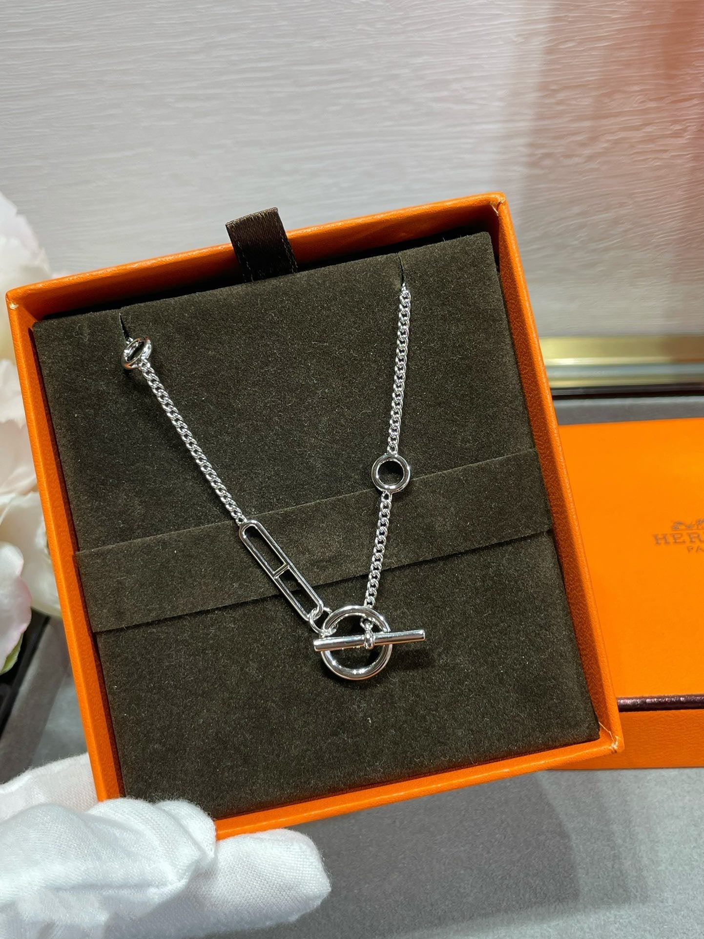 [Lumi Jewels]HM CHAÎNE ANCRE CŒUR EN ARGENT MASSIF