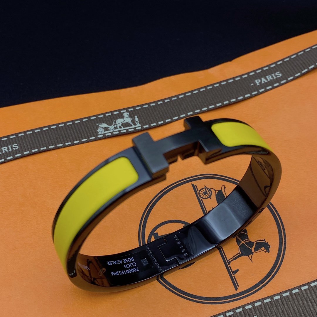 [Lumi Jewels]CLIC HM SO BLACK YELLOW BRACELET