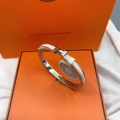 [Lumi Jewels]BRACELET CLASSIQUE HM CLIC ÉMAIL ROSE 8MM